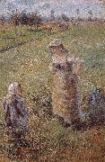 Camille Pissarro woman with children USA oil painting artist